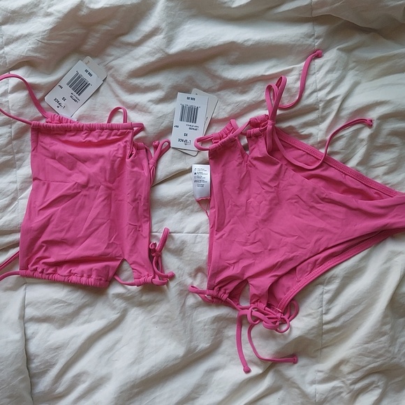 L*SPACE Pink Bikini Set XS - Picture 4 of 8
